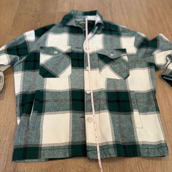 Zara Green Plaid Shacket - Picture 4 of 9